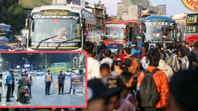 घटस्थापनादेखि आजसम्म ५ लाख ७६ हजारभन्दा बढीले छाडे उपत्यका