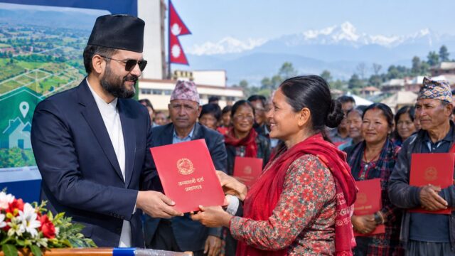 भूमि समस्या समाधानमा सरकारको प्राथमिकता : अहिलेसम्म ५,७३७ परिवारलाई लालपुर्जा वितरण